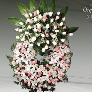 Corona de Orquídeas y Rosas
