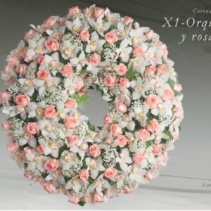 Corona de Orquídeas y Rosas X1