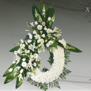 Corona floral P8-X1 para funeral tanatorio Ajalvir Madrid