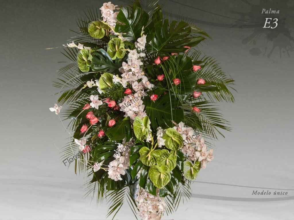 Palma floral especial E3 para funeral Madrid